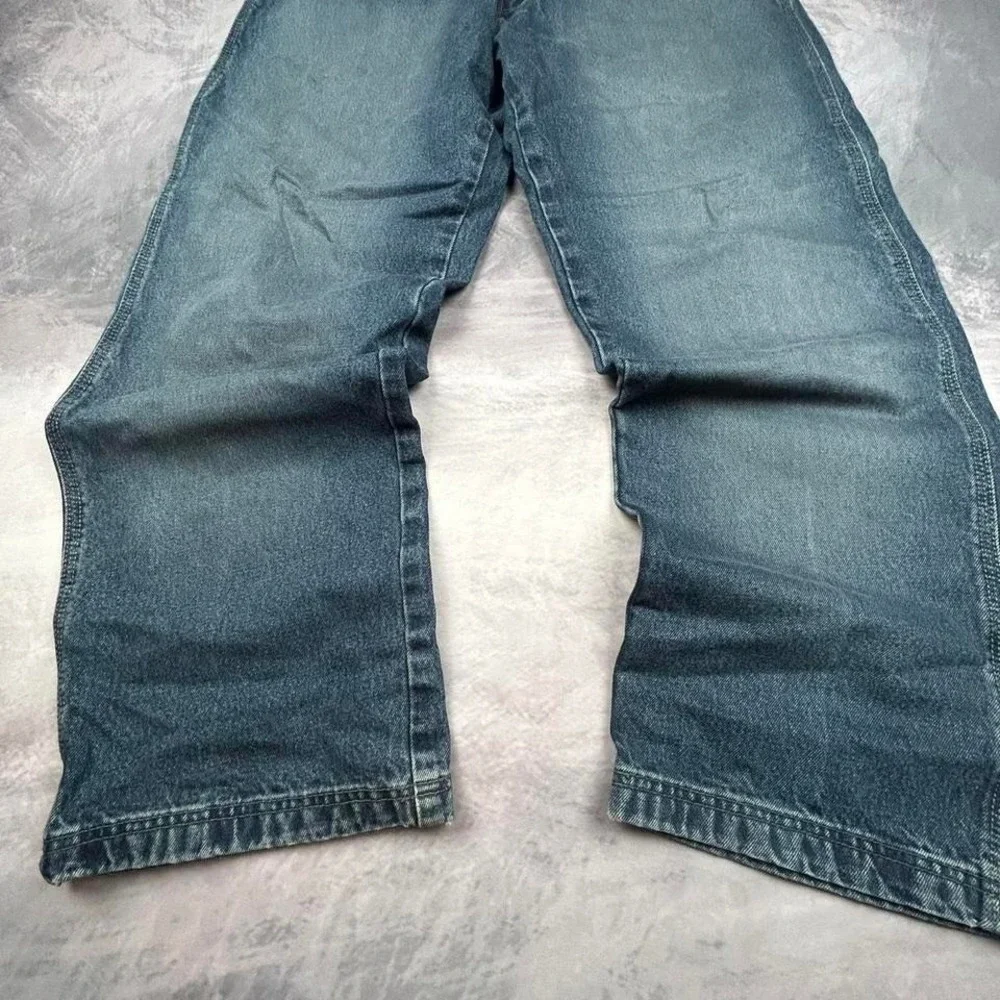 Jordan Craig Jeans 36x32 Mens Blue Wash Y2K Baggy Hip Hop - Picture 5 of 8